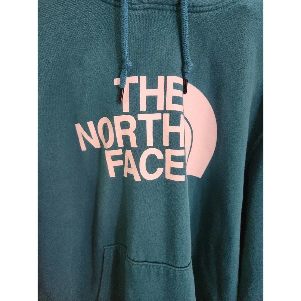 The North Face Half Dome Pullover Hoodie Men's XXL Teal Blue Fleece NWOT New